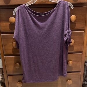 Purple Short Sleeve Women's Top